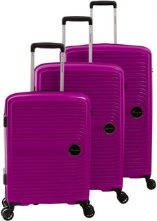 Комплект чемоданов из полипропилена Cavalet Ahus, фиолетовый