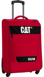 Середня 4-х колісна валіза 53 л CAT C5LTW, червоний