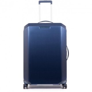 Piquadro CUBICA/Blue M 70 л валіза з полікарбонату на 4 колесах синя