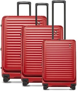 Echolac CELESTRA комплект валіз з полікарбонату на 4 колесах червоний