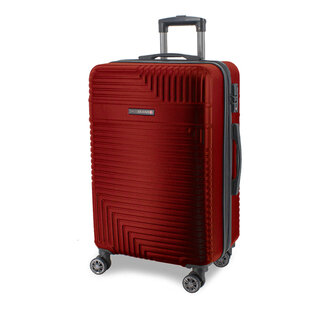 Мала валіза на колесах із пластику Swissbrand Brunei на 39 л вагою 2,6 кг Червоний