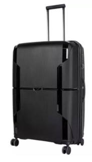 Велика валіза Airtex 245 з поліпропілену на 108 л + блискавка розширювальна вагою 3,8 кг Чорний