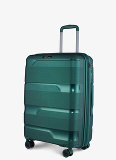 Середня валіза V&V TRAVEL METALLO на 75/85 л вагою 3,1 кг Зелений