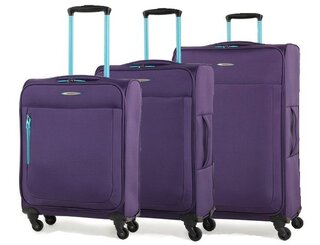 Members Hi-Lite (S/M/L) Purple комплект валіз з поліестеру на 4 колесах фіолетовий