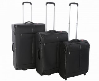 Комплект тканевых чемоданов на 2-х колесах Roncato Ironik, черный