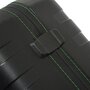 Большой чемодан из гибкого полипропилена 80 л Roncato Box, черный с зеленым
