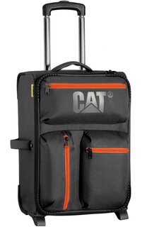 Мала 2-х колісна валіза 39 л CAT Cube, сірий з помаранчевим