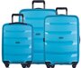 Комплект чемоданов из полипропилена Puccini Acapulco, голубой