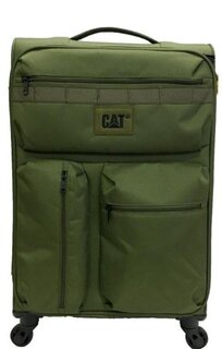 Середня 4-х колісна валіза 60л CAT Combat Visiflash, темно-зелений
