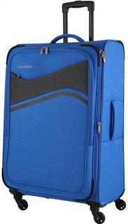 Велика текстильна валіза 97/110 л Travelite Wave, синій