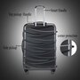 IT Luggage TIDAL 35/45 л чемодан из ABS пластика на 4 колесах серый