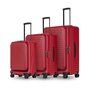 Echolac CELESTRA комплект чемоданов из поликарбоната на 4 колесах красный