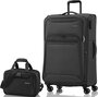 Комплект чемоданов Travelite Kendo с расширительной молнией из ткани Черный