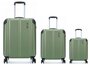 Комплект валіз Travelite City із пластику на 4-х колесах зелений