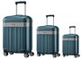 Набір валіз із пластику Titan Spotlight Flash на 4-х колесах Синій