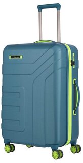 Середня пластикова валіза Travelite Vector на 79/91 л Бірюзовий