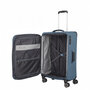 Легка середня тканинна валіза Travelite Skaii на 62/67л вагою 2,4 кг Синій