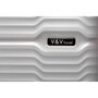 Валіза ручна поклажа V&amp;V Travel Summer Breeze з поліпропілену на 40 л вагою 2,3 кг Сріблястий