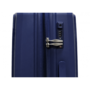 Середня валіза Airtex 223 з поліпропілену на 68 л з розширювальною блискавкою Синій