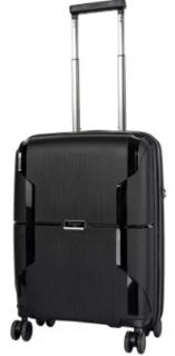 Маленька валіза AIRTEX 245 ручна поклажа на 40 л вагою 2,3 кг із поліпропілену Чорний
