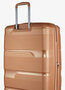 Велика валіза V&amp;V TRAVEL METALLO на 105/115 л вагою 4,5 кг з поліпропілену Золотистий