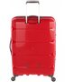 Большой дорожный пластиковый чемодан 4-х колесный PUCCINI, красный