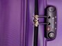Средний чемодан из пластика 4-х колесный 70 л PUCCINI, фиолетовый