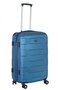 Комплект пластикових валіз на 4-х колесах, блакитний