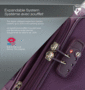 Мала валіза із тканини 38 л на 4-х колесах Heys SkyLite, пурпурний