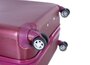 Комплект пластикових 4-х колісних валіз March New Carat, бордовий