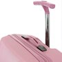 Мала пластикова 4-х колісна валіза 40 л March Twist, рожева