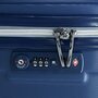 March Rocky 40 л чемодан из поликарбоната на 4 колесах сине-серый