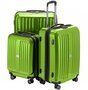 Комплект пластиковых чемоданов на 4-х колесах HAUPTSTADTKOFFER Xberg, салатовый