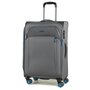 Середня 4-х колісна валіза із текстилю 55/66 л Rock Aura II (M) Grey