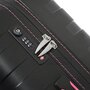 Легка валіза гігант із гнучкого поліпропілену 118 л Roncato Box, чорний з рожевим