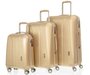 Комплект пластикових 4-х колісних валіз March New Carat, золото