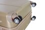 Комплект пластикових 4-х колісних валіз March New Carat, золото