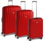 Комплект 4-х колесных чемоданов из поликарбоната Roncato Uno ZIP Black/ruby