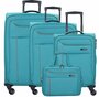 Комплект 4-х колісних валіз та сумки для ноутбука Travelite Solaris, блакитний