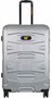 Большой противоударный чемодан 93.1 л CAT TANK серебристый
