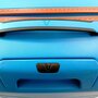 Большой чемодан 80 л Roncato Box 2.0, голубой/оранжевый