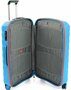 Большой чемодан 80 л Roncato Box 2.0, голубой/оранжевый