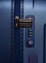 Малый чемодан из пластика 4-х колесный 41 л March Cosmopolitan, синий