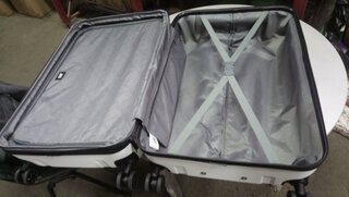 Большой 4-х колесный чемодан 90/105 л CAT Orion, белый 83656;1009